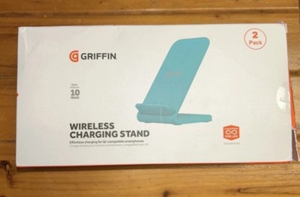 Griffin Wireless Charging Stand Qi 2 Pack Blue Universal